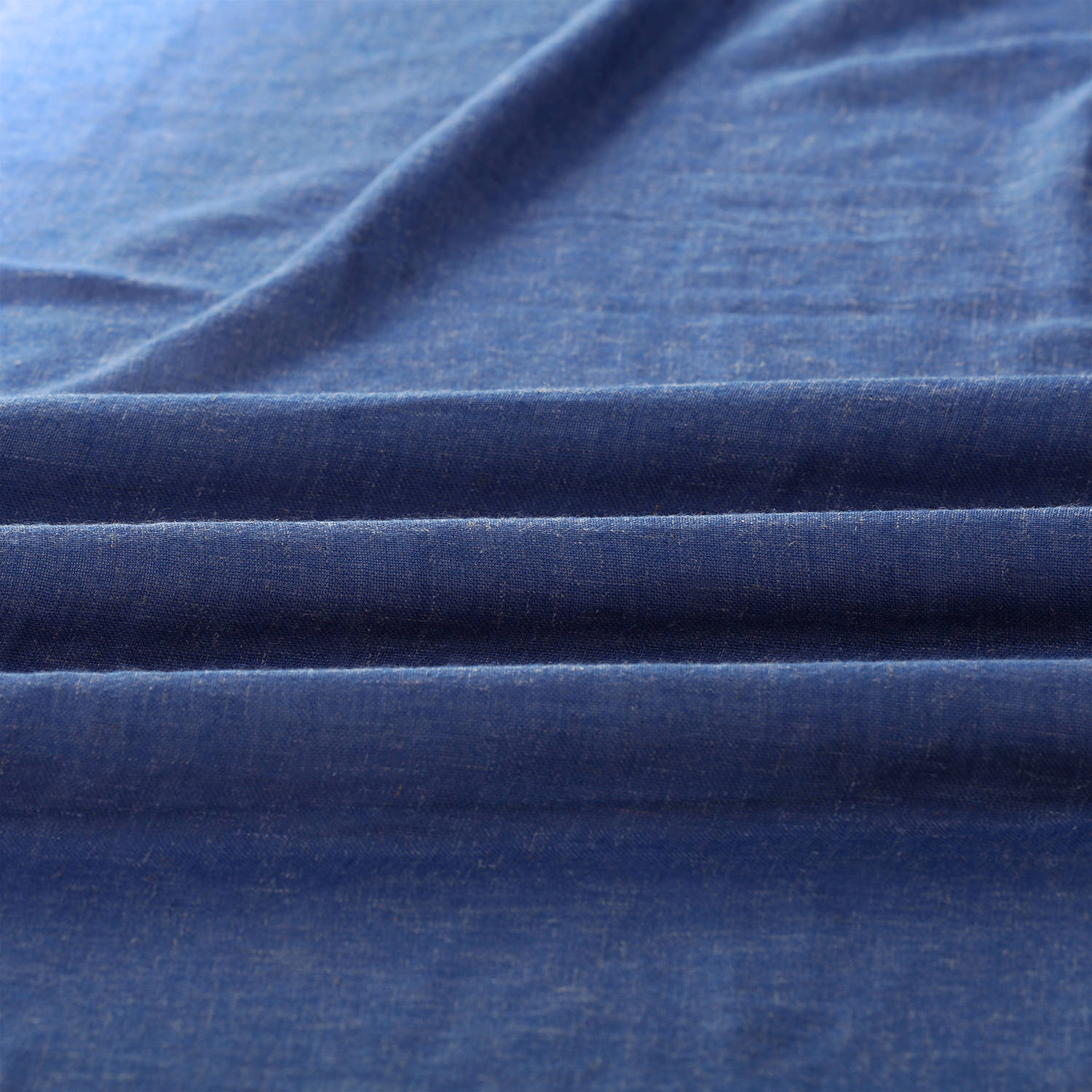 Larsa Sheer Linen Blend Curtain, 50" W x 120" L, Blue Lapis