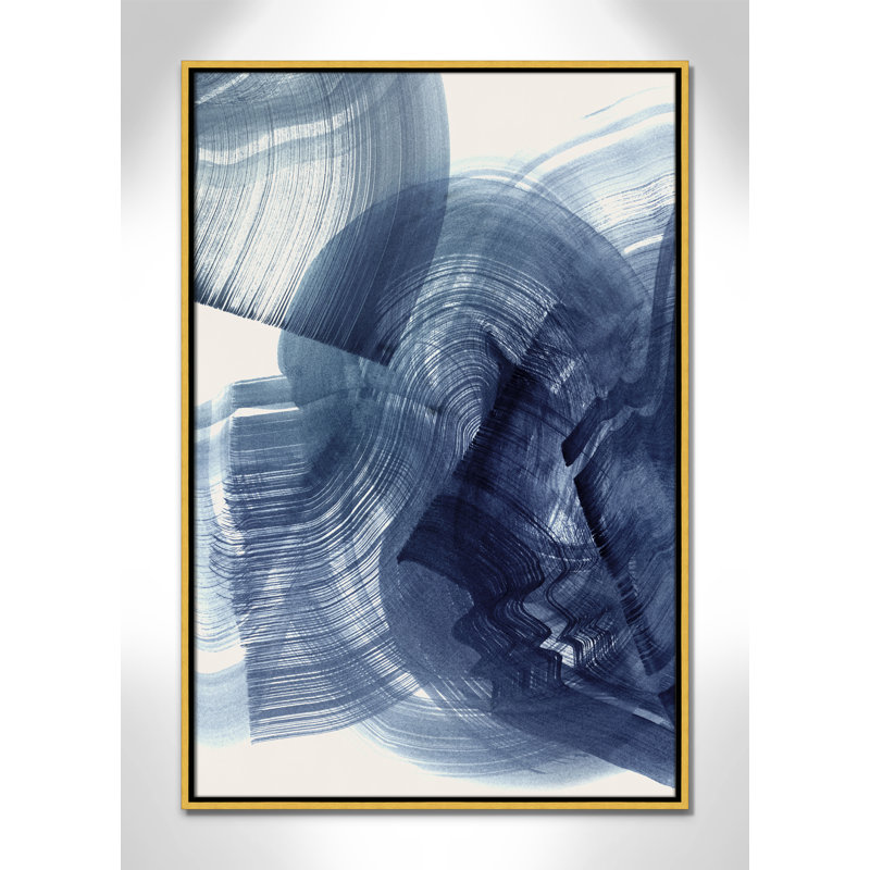 Indigo Crescendo I, impression par , H 37,5 po x l 25,5 po, Flotteur doré