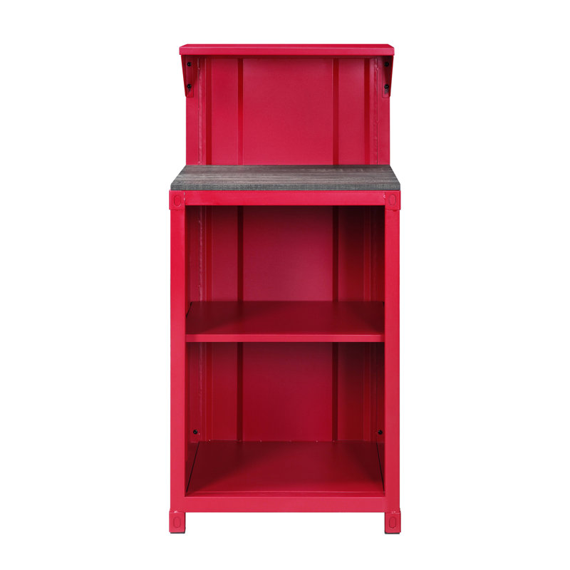 Naleia Rectangle Reception Desk, Red