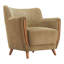 Chaise d'appoint Hako, vert olive