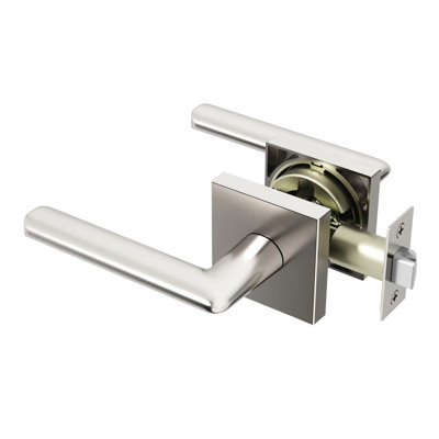 Mirra Passage Door Lever Modern Concealed Design For (Hall & Closet) – Sleek Minimalist Style in Brushed Nickel