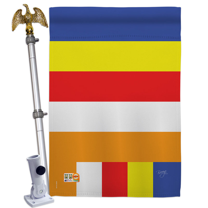 Ensemble de drapeaux 2 côtés en polyester 40 x 28