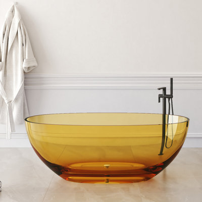 Baignoire de trempage autoportante à surface solide de 61 po Forma
