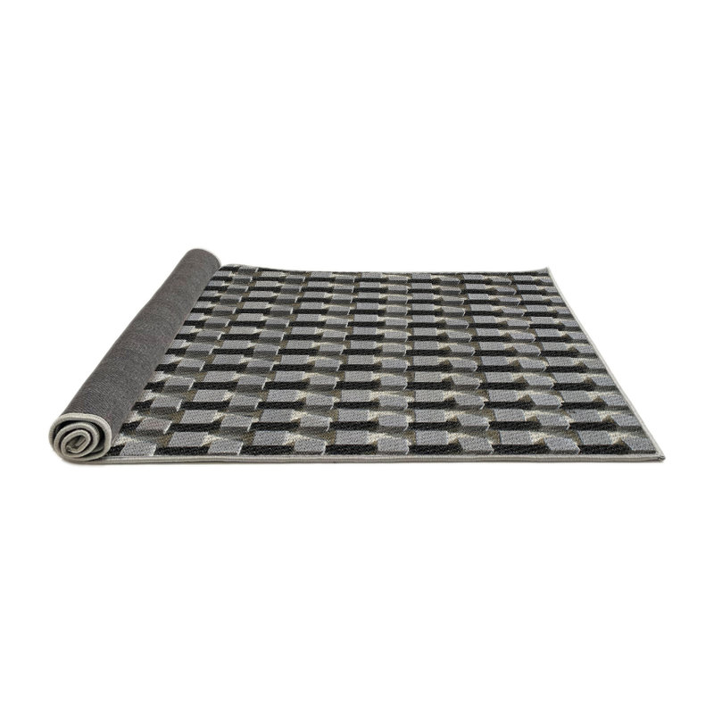 Tapis gris / noir Power Loom, Rond 3 pi
