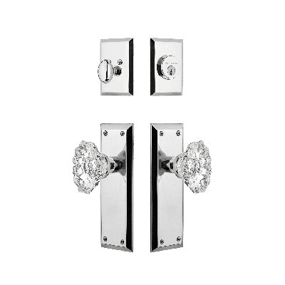 Nostalgic Warehouse New York Entry Set with Chateau Crystal Knob
