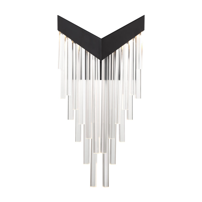 Applique murale en cristal Vivien, Noir