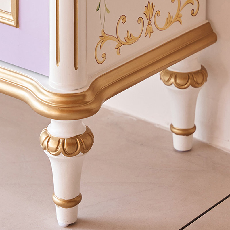 Banc de rangement pour chaussures en bois manufacturé mauve clair