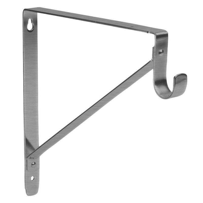 Support de tringle de 11 po, Nickel satiné