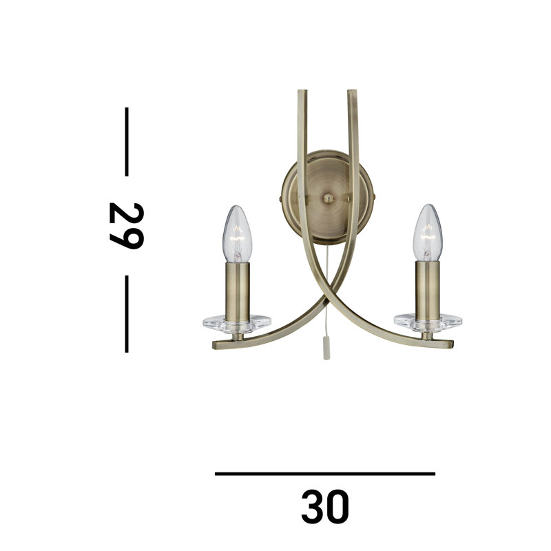 Pamelia Mild Steel Candle Wall Light, Plated