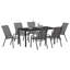 7 Piece Garden Dining Set Steel-457236316