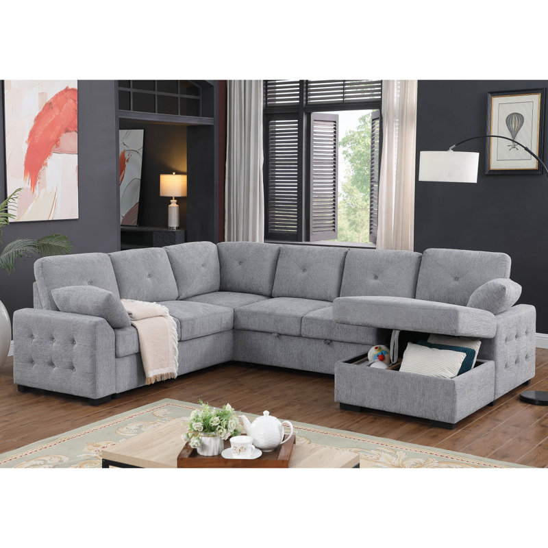 31.5*30" Right Seat Module For Modular Sectional Sofa,Chenille,2 Colors, Gray Chenille