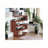Buck II Clear Glass, High Gloss Finish Writing Desk with Shelf