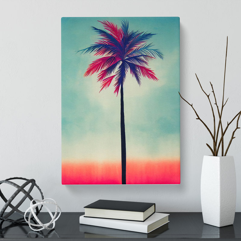 Watercolour Palm Tree Vol.5 - Wrapped Canvas, 60cm H x 40cm W x 3cm D