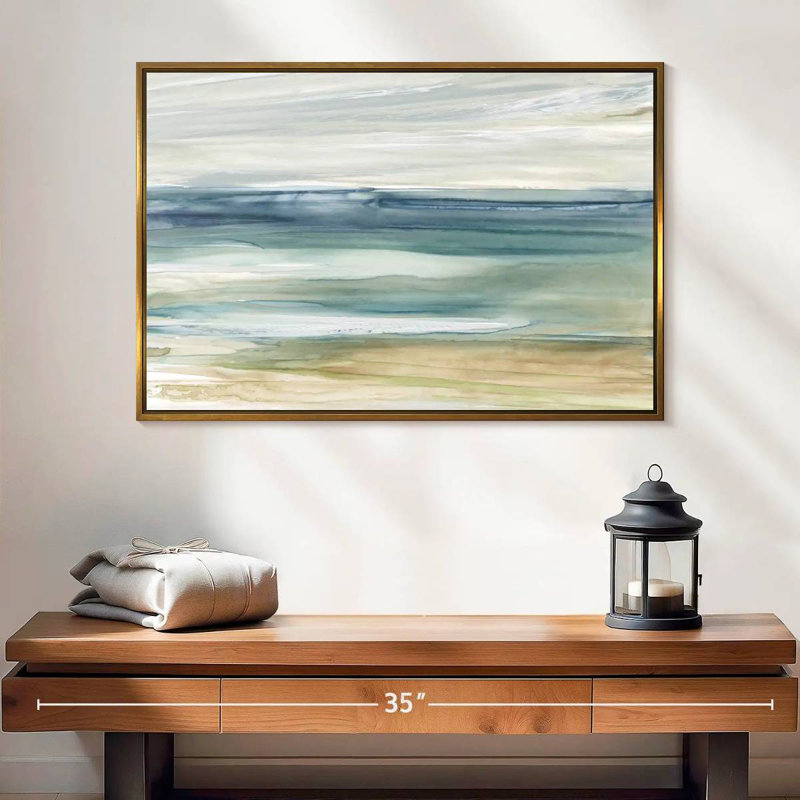 Ocean Breeze I, Floating Frame Gold, 25" X 17"