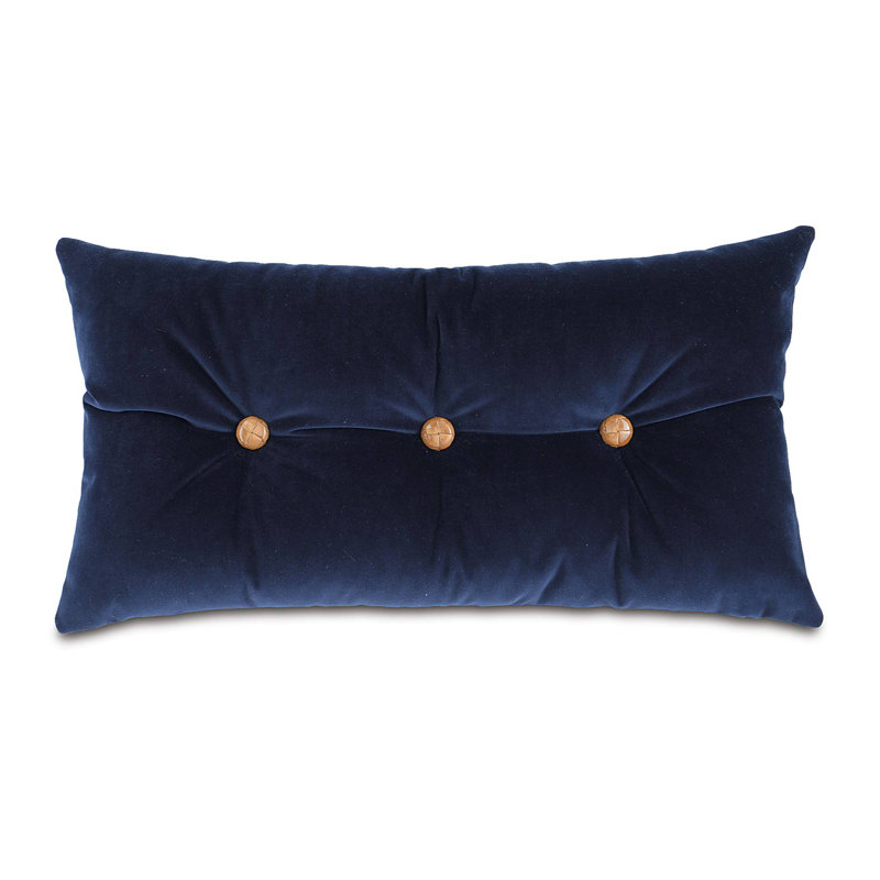 Arthur Buttons Cotton Reversible Throw Pillow, Polyester, 15"H x 26"W x 3"D