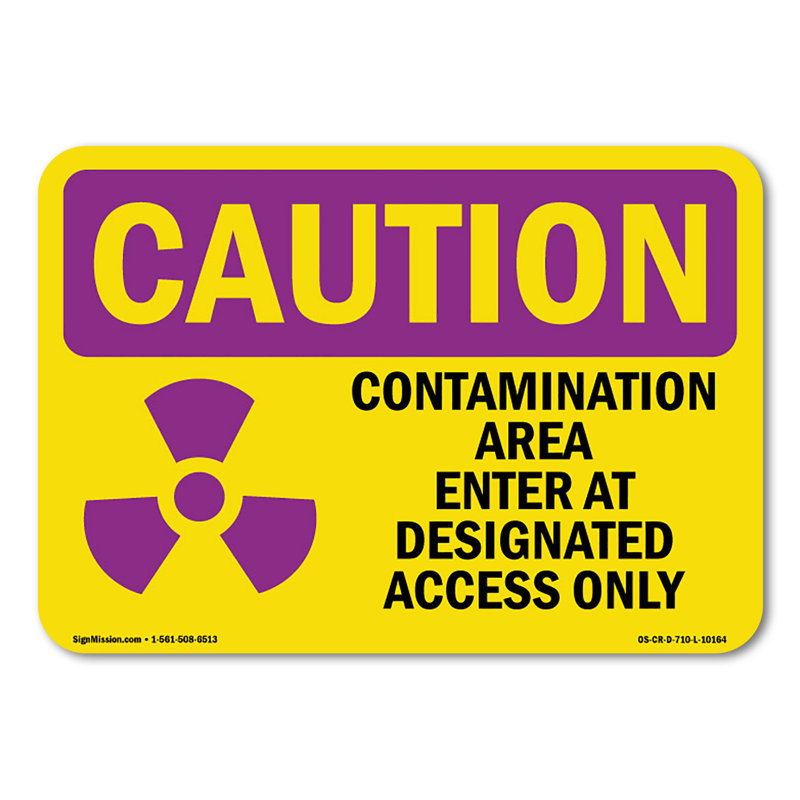 Décalcomanie contaminée avec symbole 24 po x 18 po
