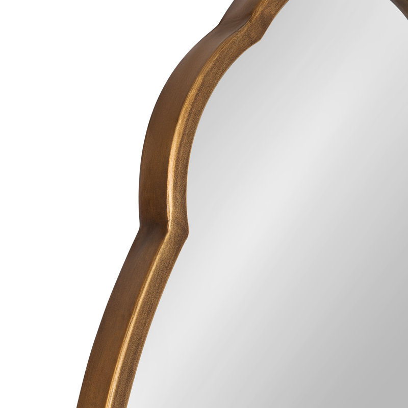 Audrys Oval Mirror, Antique Gold