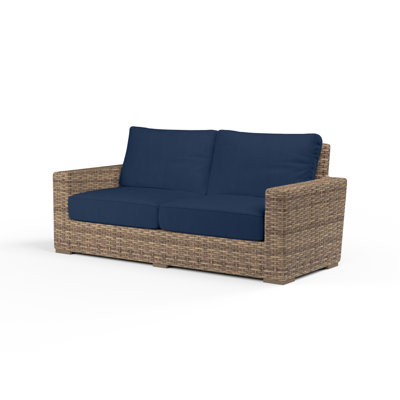 Havana 76" Wide Outdoor Rectangle Loveseat with Sunbrella Cushions by Sunset West