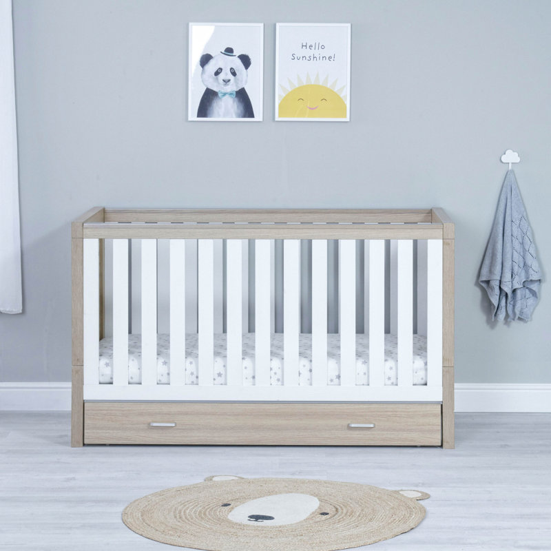 Luno Cot Bed, White Oak, Yes