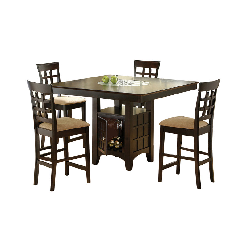 Alroy Counter Height Dining Set, 5 Pieces: Table, 4 Chairs