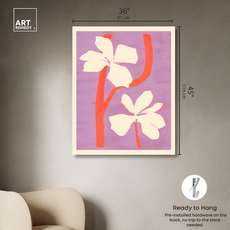 Art mural abstrait Hawaiana, H 45 po x l 36 po, Toile tendue