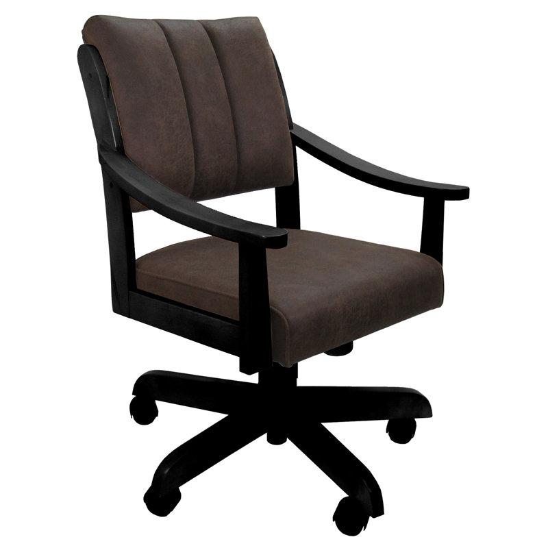 Casa Solid Wood Dining Caster Chair, Northwest Whiskey, Gray