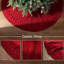 Jupe d'arbre de Noël torsadée en tricot torsadé, collier d'arbre rétro rouge vin 48 pouces - décor de Noël rustique pour arbre artificiel 7,5 pi 7 pi 6,5 pi, maison de vacances