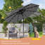 Parasol de marché avec lumières solaires, parasol de table pour la terrasse-1101763028