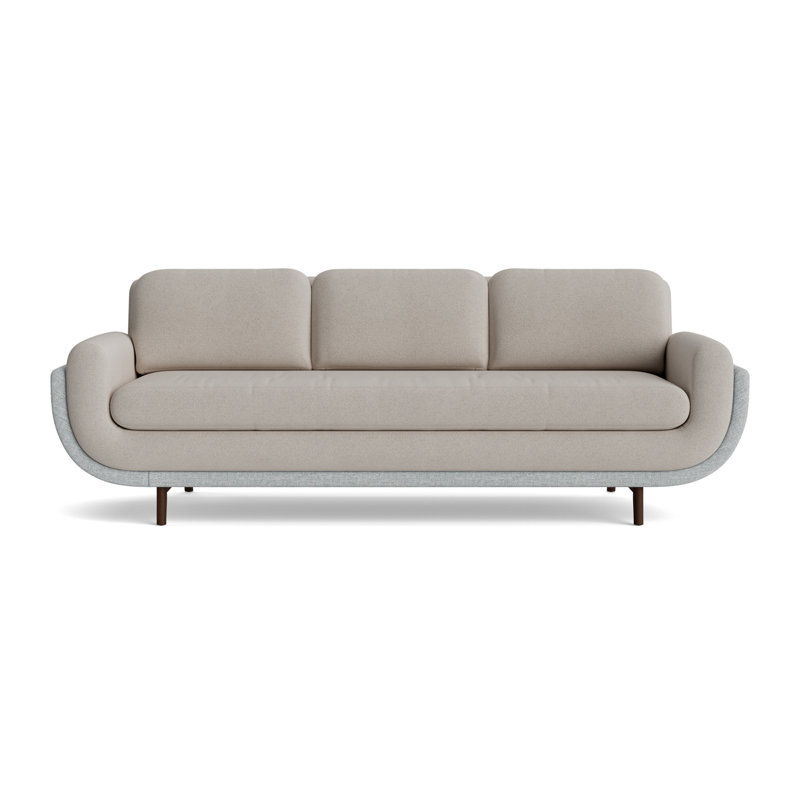 Regatta 90 Sofa, PerformanceBoucle-DoveGray/Textured Weave-Sky Blue, Sienna