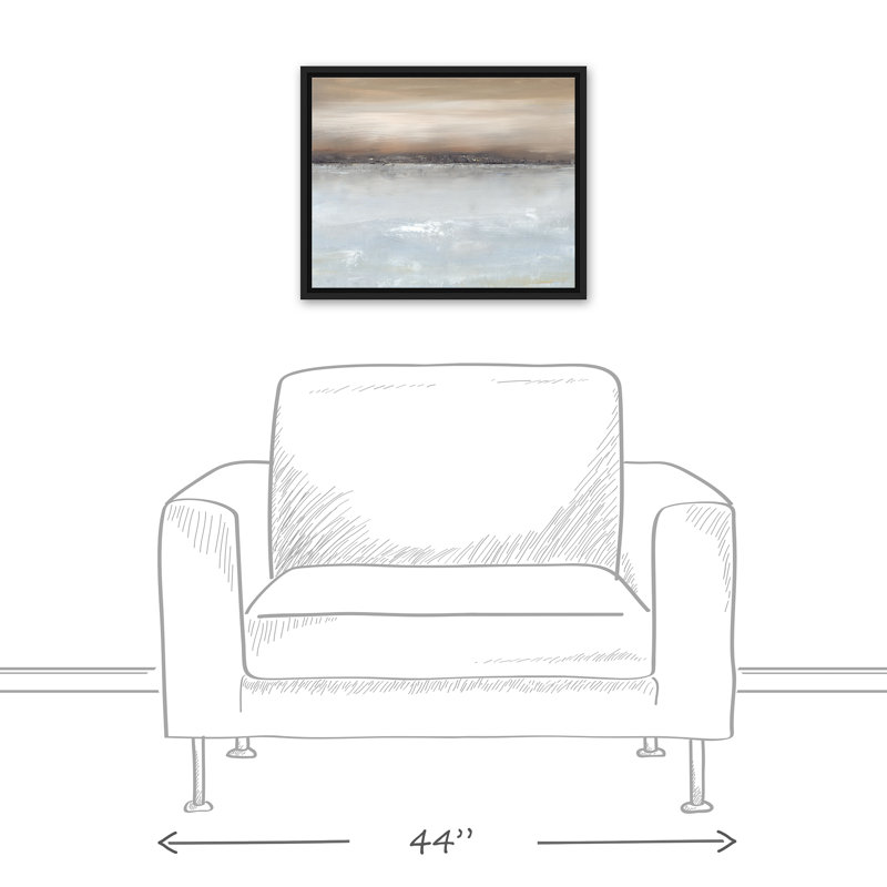 Reflections Floating Framed Canvas, 17.75" H x 21.75" W x 1.75" D, Black Floater Framed