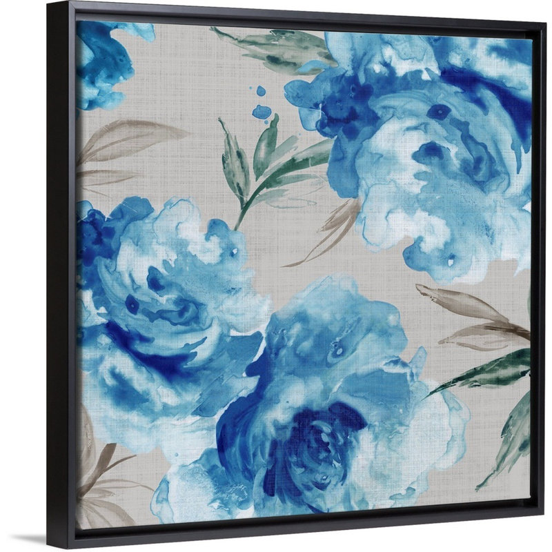" Imogen I " by Eva Watts, 14" H x 14" W x 1.75" D, Black Framed Canvas