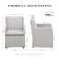 Fauteuil de salle à manger avec coussins 19 po-1813589386