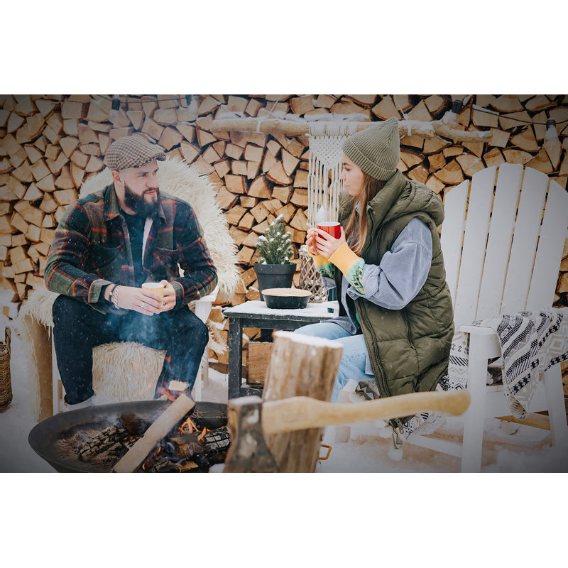 Shlok Round Metal Wood Burning Smokeless Fire Pit