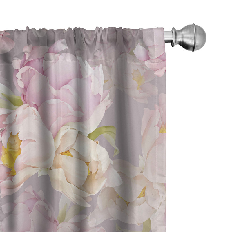 Cohlette Semi Sheer Curtain Pair, 28" W x 63" L