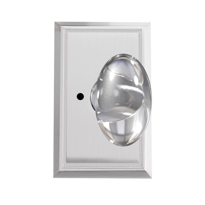 Poignée coquille d'œuf en verre Bravura 928-0, Rectangulaire, Nickel satiné