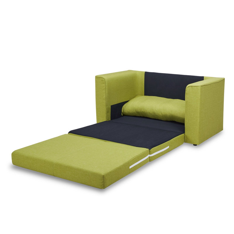 Cedarpoint Upholstered 53'' Sleeper Sofa, Lemon Green