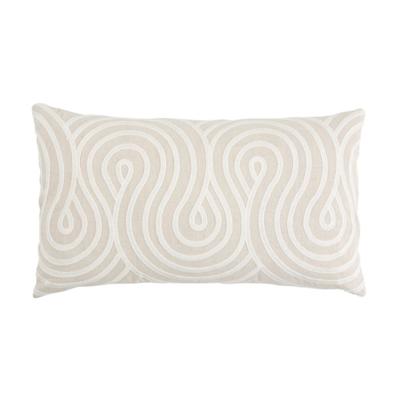 Giraldi Embroidery Pillow, Natural