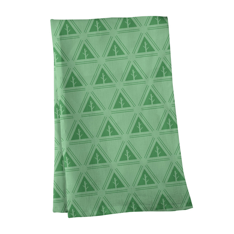Theo Nath Tea Towel Kitchen Towel, Light Green/Dark Green, Cotton Twill