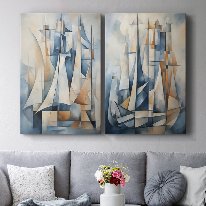 NAUTICAL Series CD XXIV - Toile tendue avec châssis de qualité supérieure - Prêt à être accroché