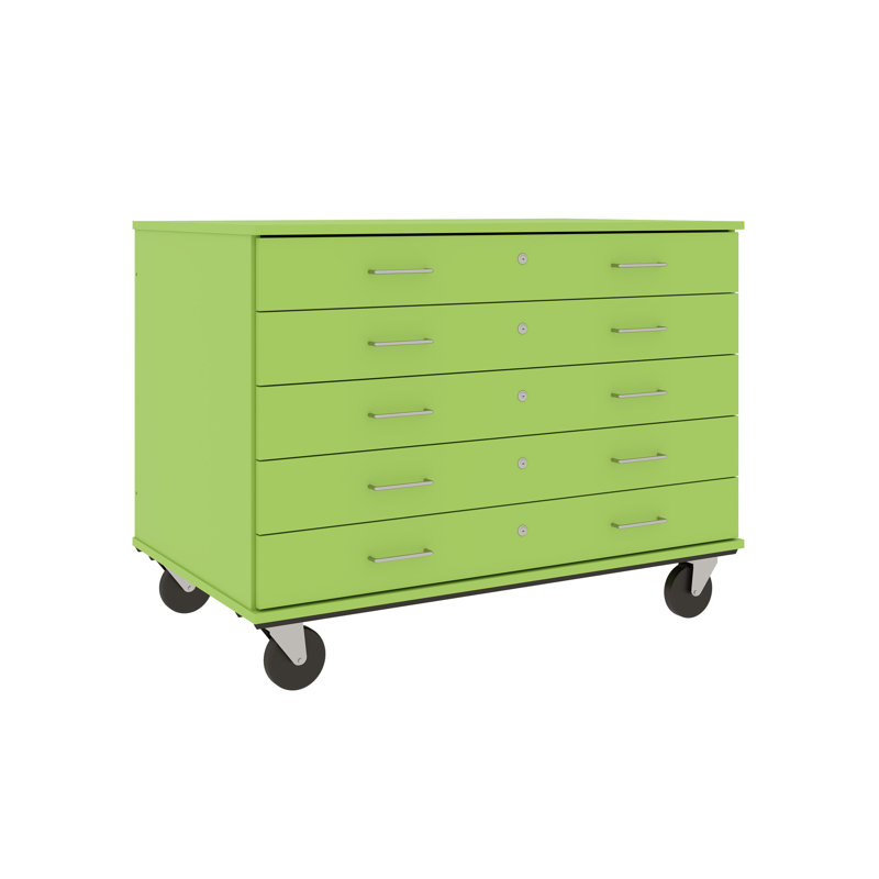 Armoire mobile à 5 compartiments avec roulettes, H 36 po x l 48 po x P 29 po, îlot