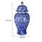 Jonah Ginger Jar, Speckled-Circular Patterns, Blue-White Porcelain 20 Inch