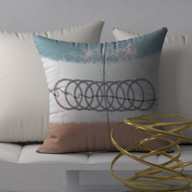 Housse de coussin carrée Manistee/insert, H 20 po x l 20 po