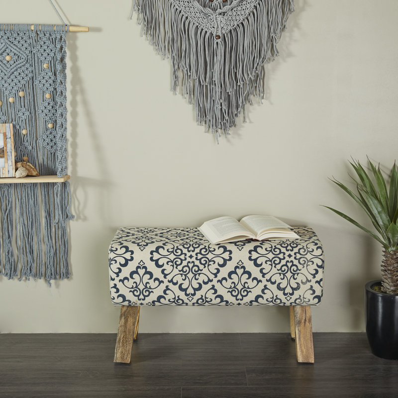 Upholstered Bench, Cream