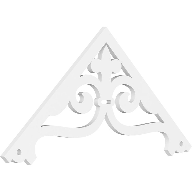 Pignon en PVC de qualité architecturale Finley, H 22 po x l 48 po x P 1 po, 11 / 12