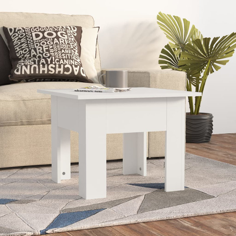Coffee Table 55x55x42 cm Engineered Wood, White