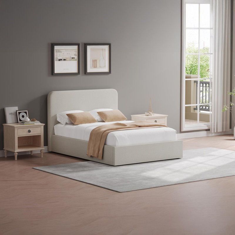 Upholstered Ottoman Bed,  Small Double (4')