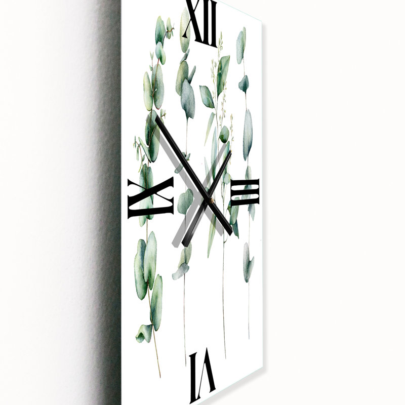 Horloge murale Eucalyptus Branches I, Grand