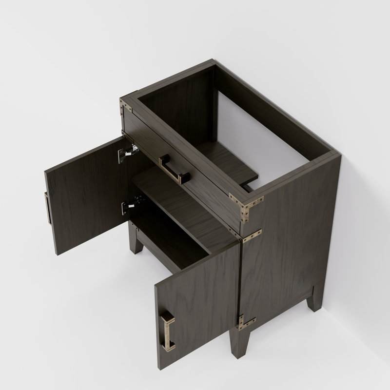 Meuble-lavabo simple l 30 po x P 22 po Laurel, Chêne brun