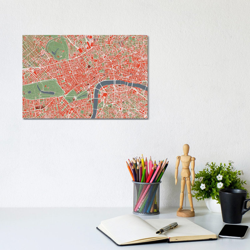 London Classic 1 Piece Wrapped Canvas Wall Art, 20.32cm H x 30.48cm W x 1.9cm D