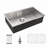 Undermount Sink, Undermount Stainless Steel Kitchen Sink 16 Gauge Deep Single Bowl Kitchen Sink Basin